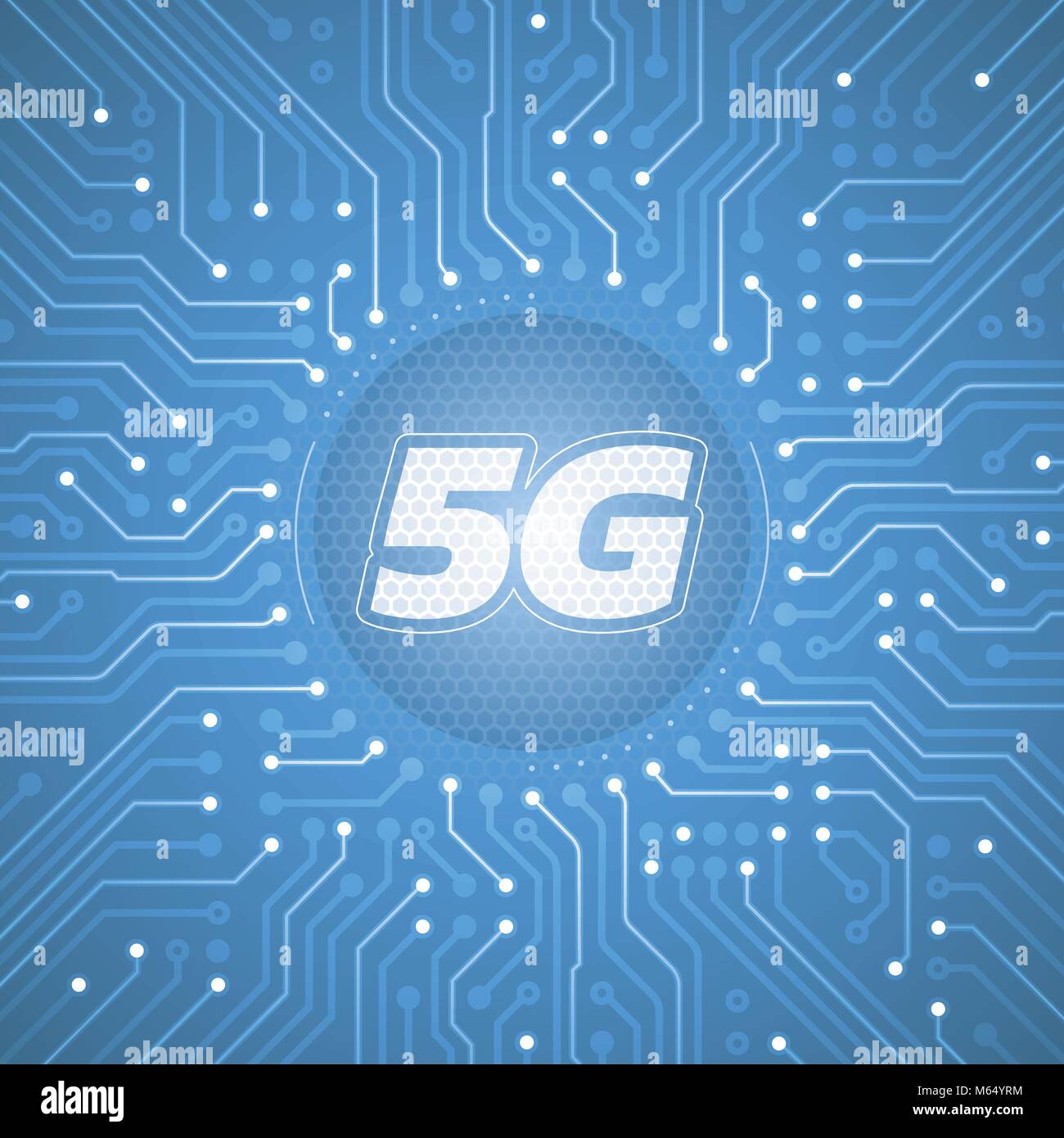 5G - 5ème génération de systèmes sans fil Illustration de Vecteur