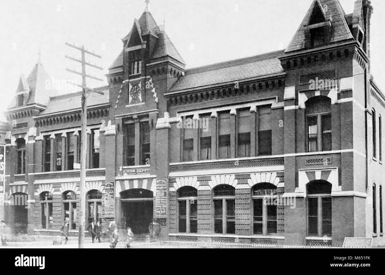 Chattanooga, Tennessee, USA. (Union Station) en 1915 et aujourd'hui démolie Banque D'Images