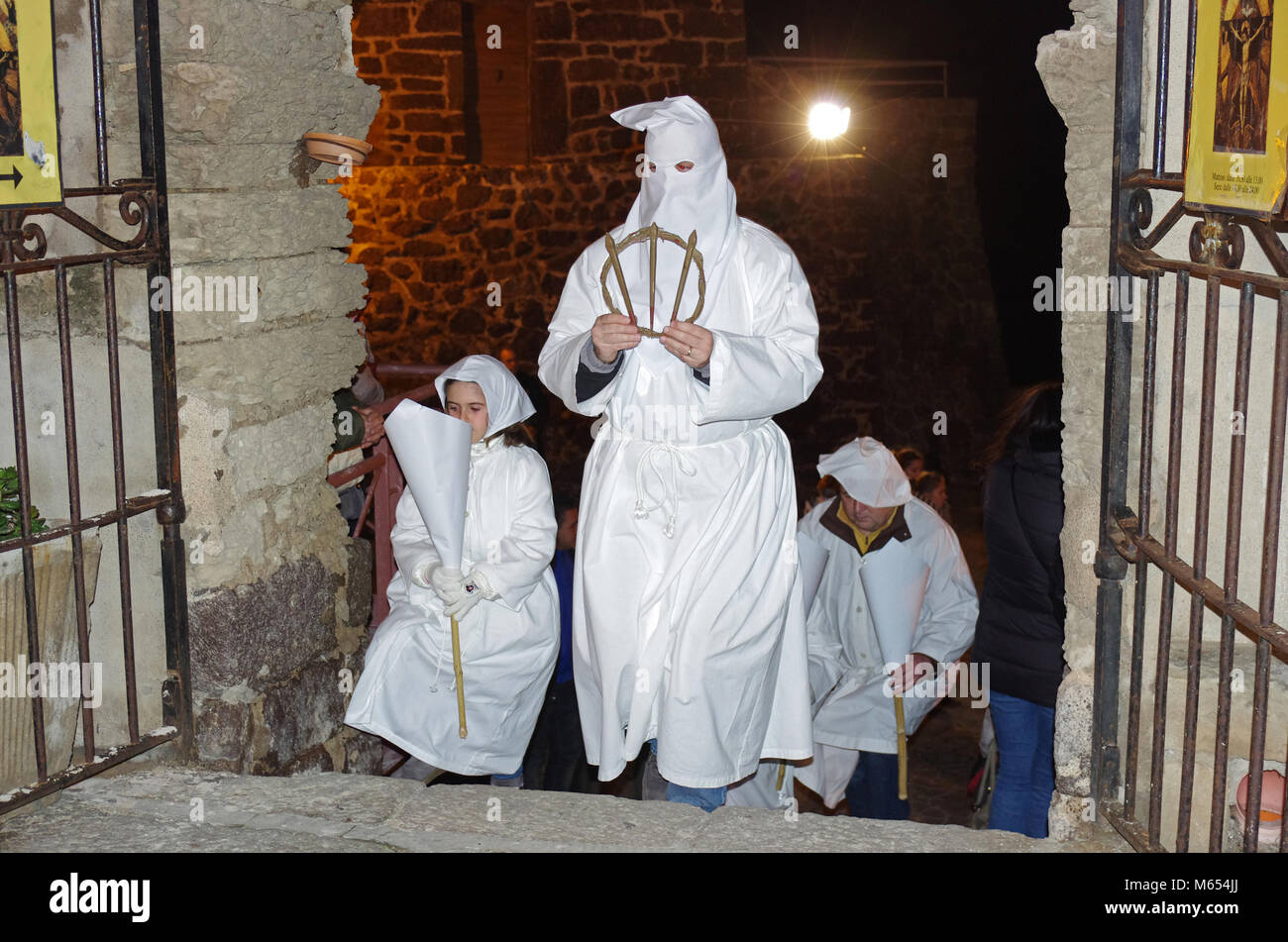 Castelsardo, Sardaigne. La Sainte procession lundi Banque D'Images