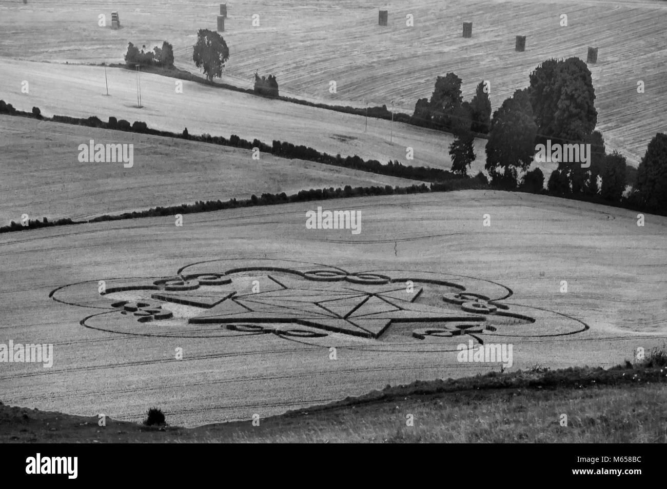 Crop Circle - paysages naturels - Wiltshire - UK Banque D'Images