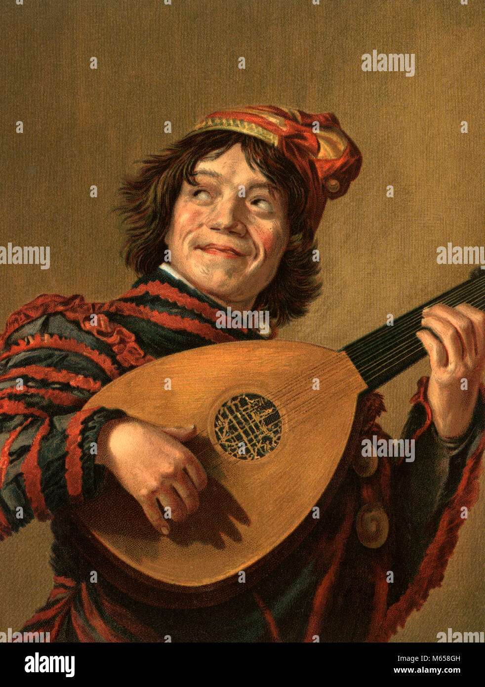 Années 1620, 1623 Peinture de Frans Hals DUTCH HARLEM ARTISTE DU RIRE fou ou le joueur de luth - ka9352 HAR001 HARS PROFESSIONS LUTH OLD FASHIONED PERSONNES L'aîné le rire fou le joueur de luth Banque D'Images
