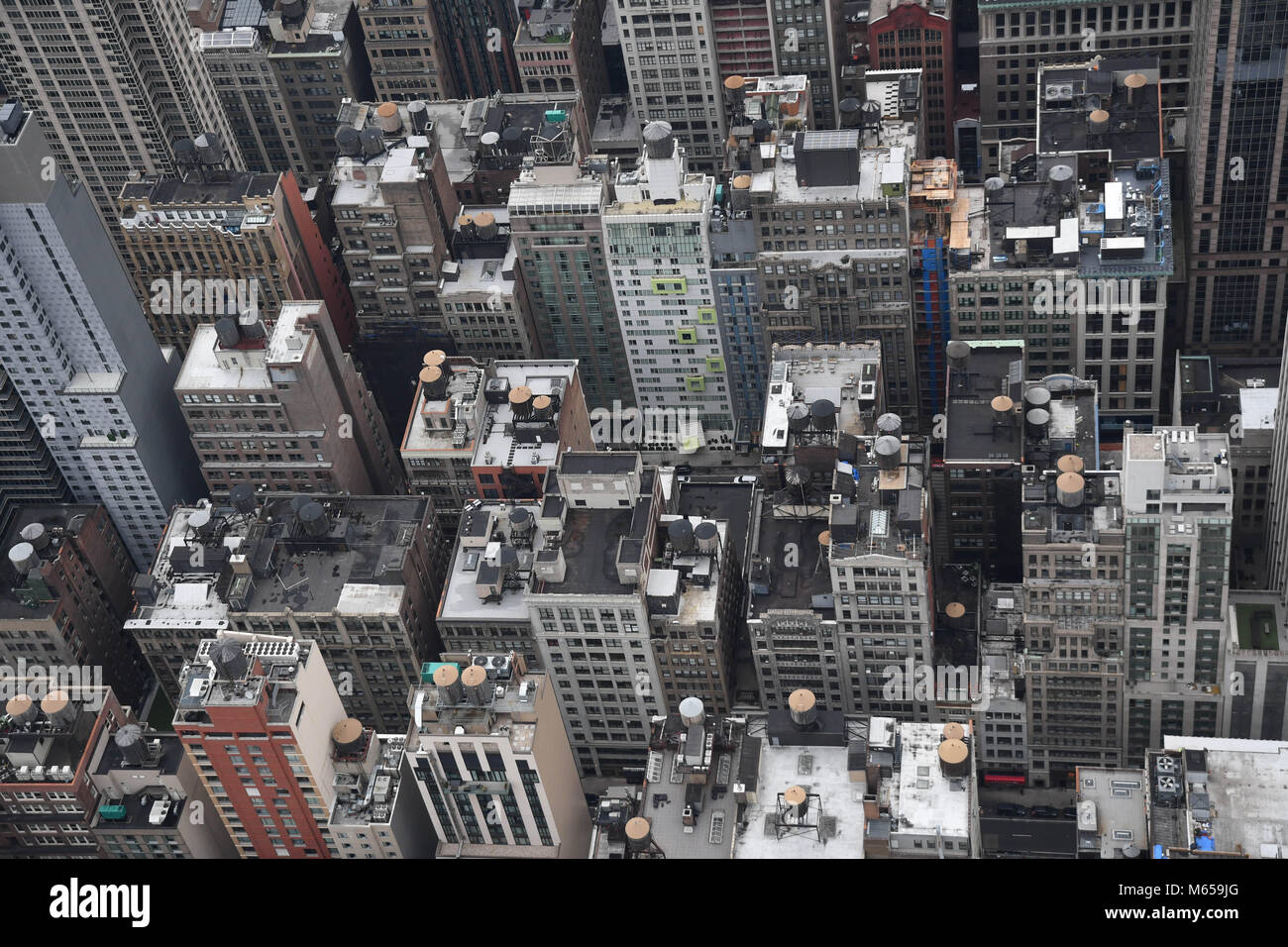 Bâtiments dans le centre de Manhattan vue depuis l'Empire State Building, 24 février 2018 Banque D'Images
