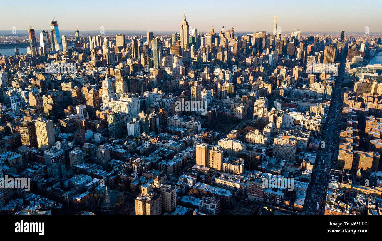Manhattan Skyline, New York City, USA Banque D'Images