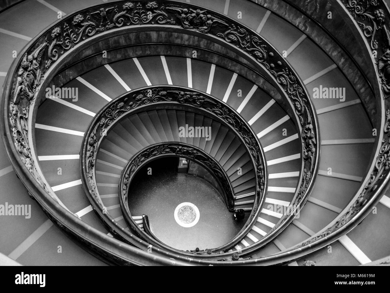 Musées du Vatican beaux escaliers en spirale pour public dans la Cité du Vatican Banque D'Images