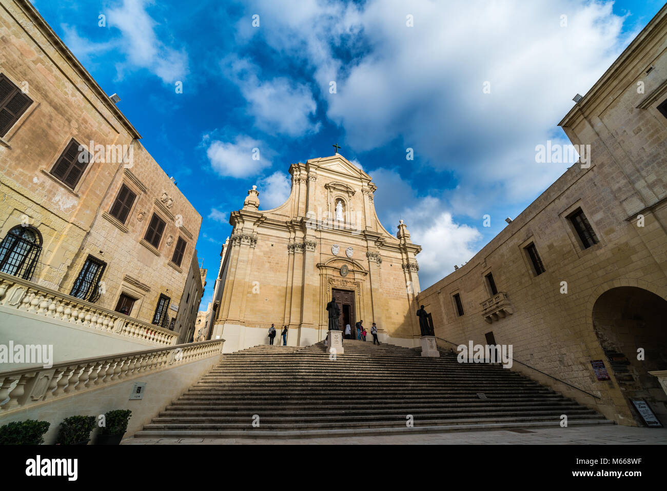 La Cathédrale de Gozo, Gozo, Malte, l'Europe. Banque D'Images