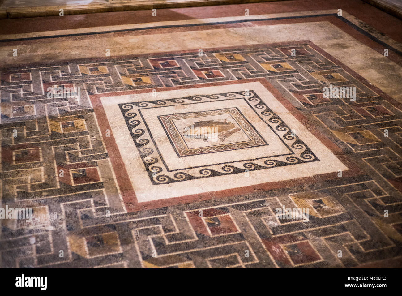 Domus Romana (Villa romaine), Rabat, Malte Banque D'Images