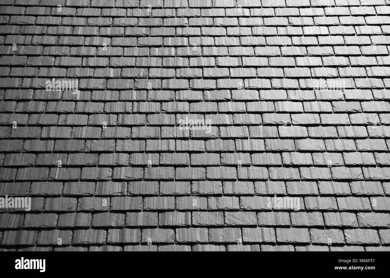 Tuiles de toiture en ardoise galloise. Banque D'Images