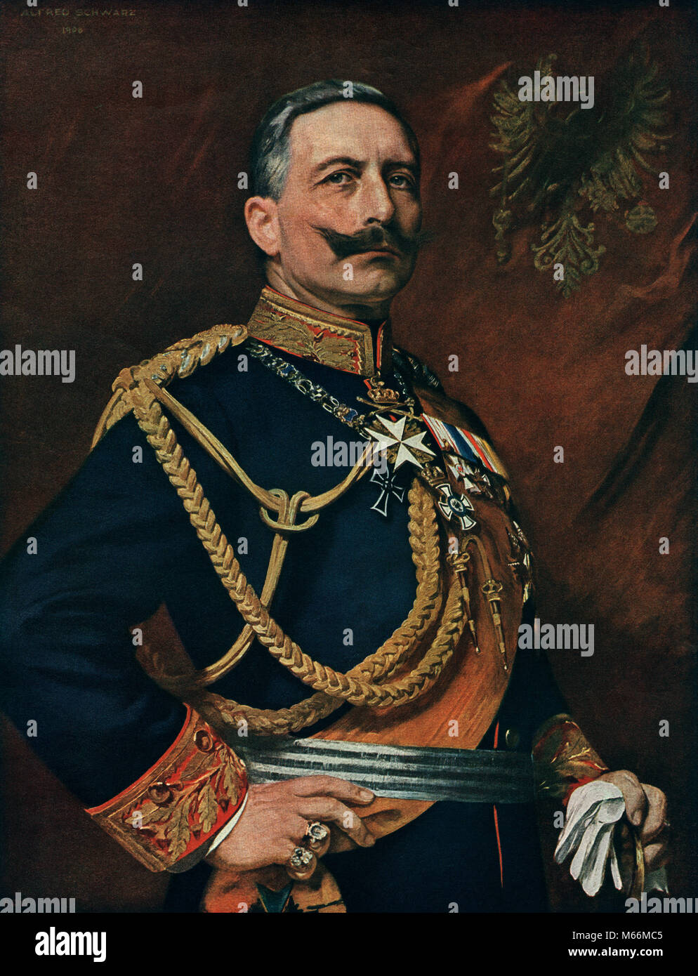 WW1 Portrait du Kaiser Guillaume II 