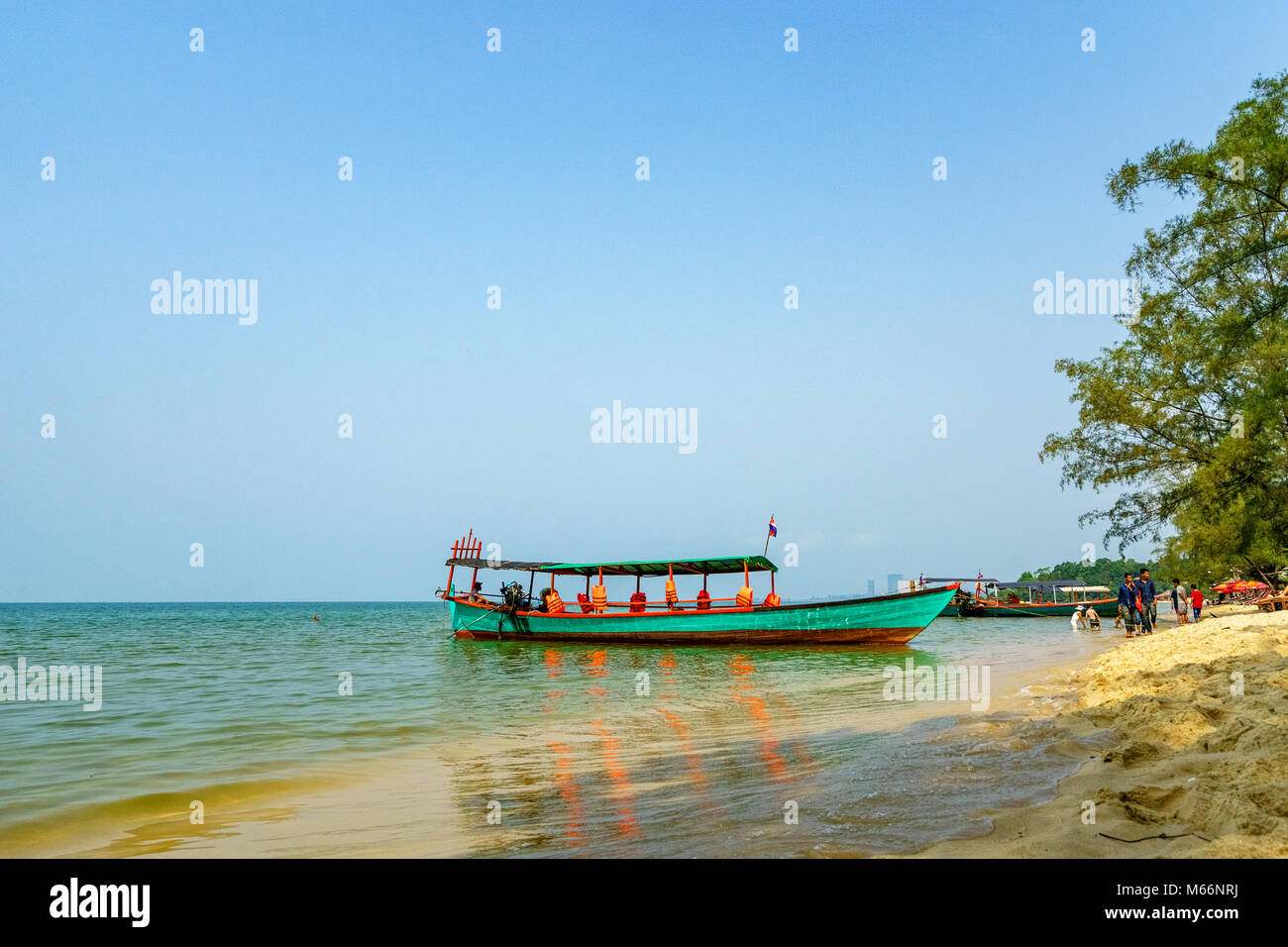 Belle plage, plage d'Otres, Sihanoukville, Cambodge. Voile sur la plage Banque D'Images