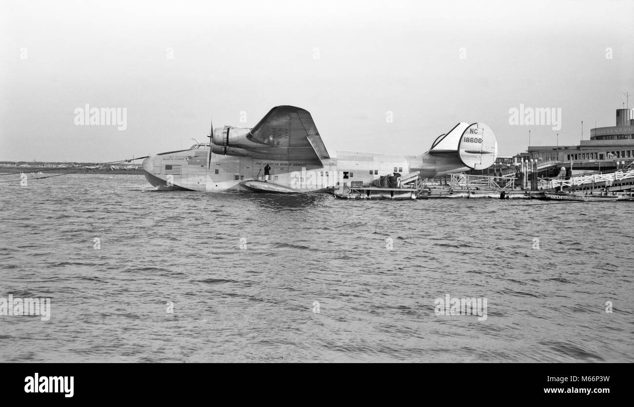 GUAM Boeing 314 Clipper Flying Boat Travel Poster - Art Deco Style Print (Unframed)