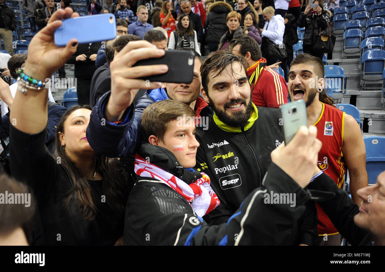 Cracovie, Pologne - le 29 janvier 2016 : Men's EHF Handball européen Russie EURO 2016 Cracovie Tauron Arena Espagne Croatie o/p : Banque D'Images