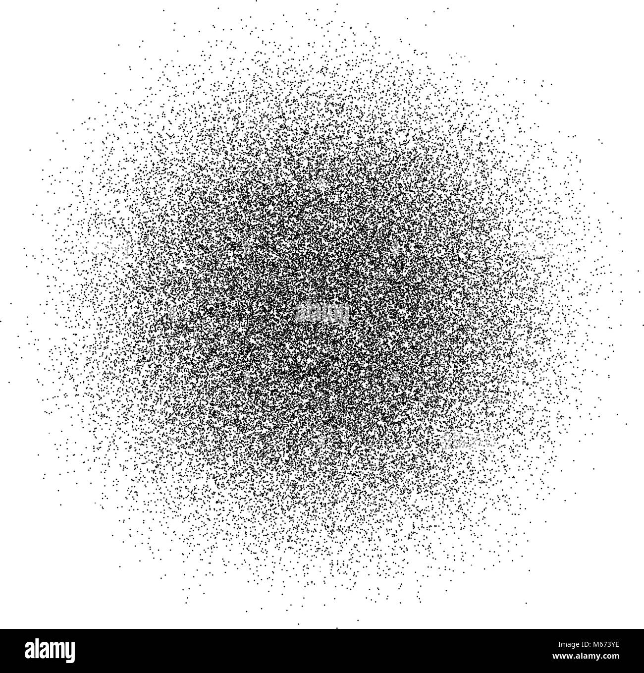 Résumé poussière noire de forme ronde isolé sur fond blanc. La pulvérisation de particules fines. Vector illustration. EPS 8 Illustration de Vecteur