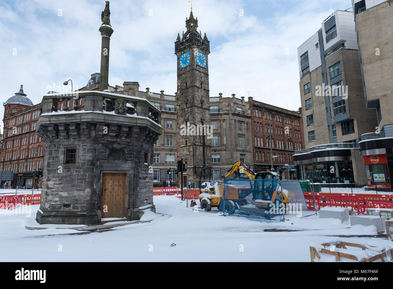Glasgow, Ecosse, Royaume-Uni. 1er mars 2018. Rue tranquille dans le centre-ville de Glasgow comme bête de l'Est bat l'Écosse Crédit : Tony Clerkson/Alamy Live News Banque D'Images