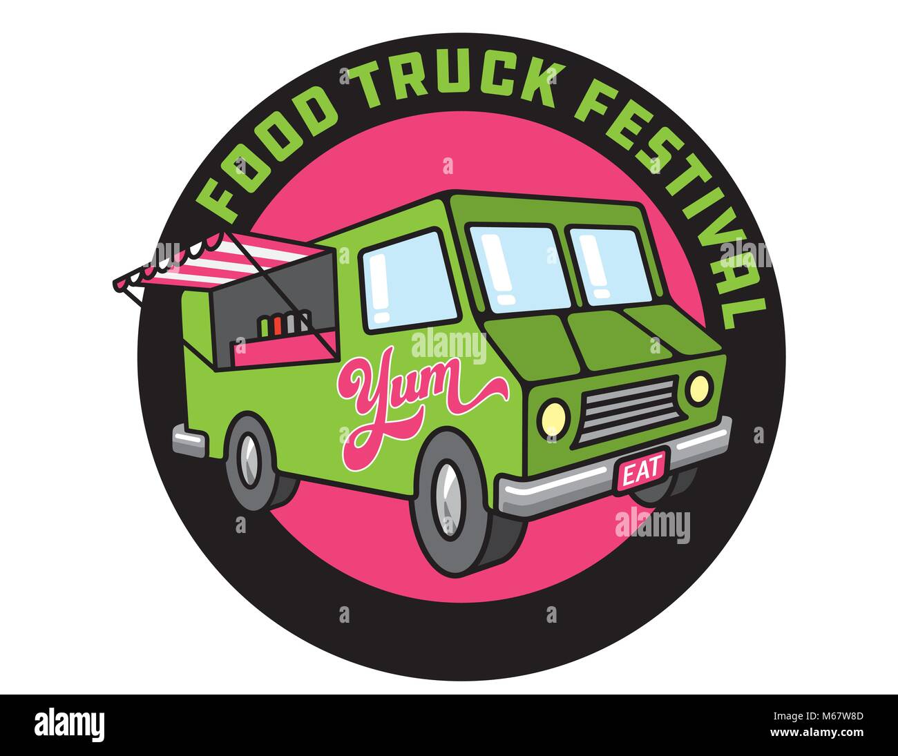 Camion alimentaire Cartoon Vector Illustration. Pour l'alimentation de la conception de l'affiche du Festival du chariot ou de la publicité avec vector illustration de camion alimentaire avec fenêtre ouverte. Illustration de Vecteur Camion alimentaire Cartoon Vector Illustration. Pour l'alimentation de la conception de l'affiche du Festival du chariot ou de la publicité avec vector illustration de camion alimentaire avec fenêtre ouverte. Illustration de Vecteur