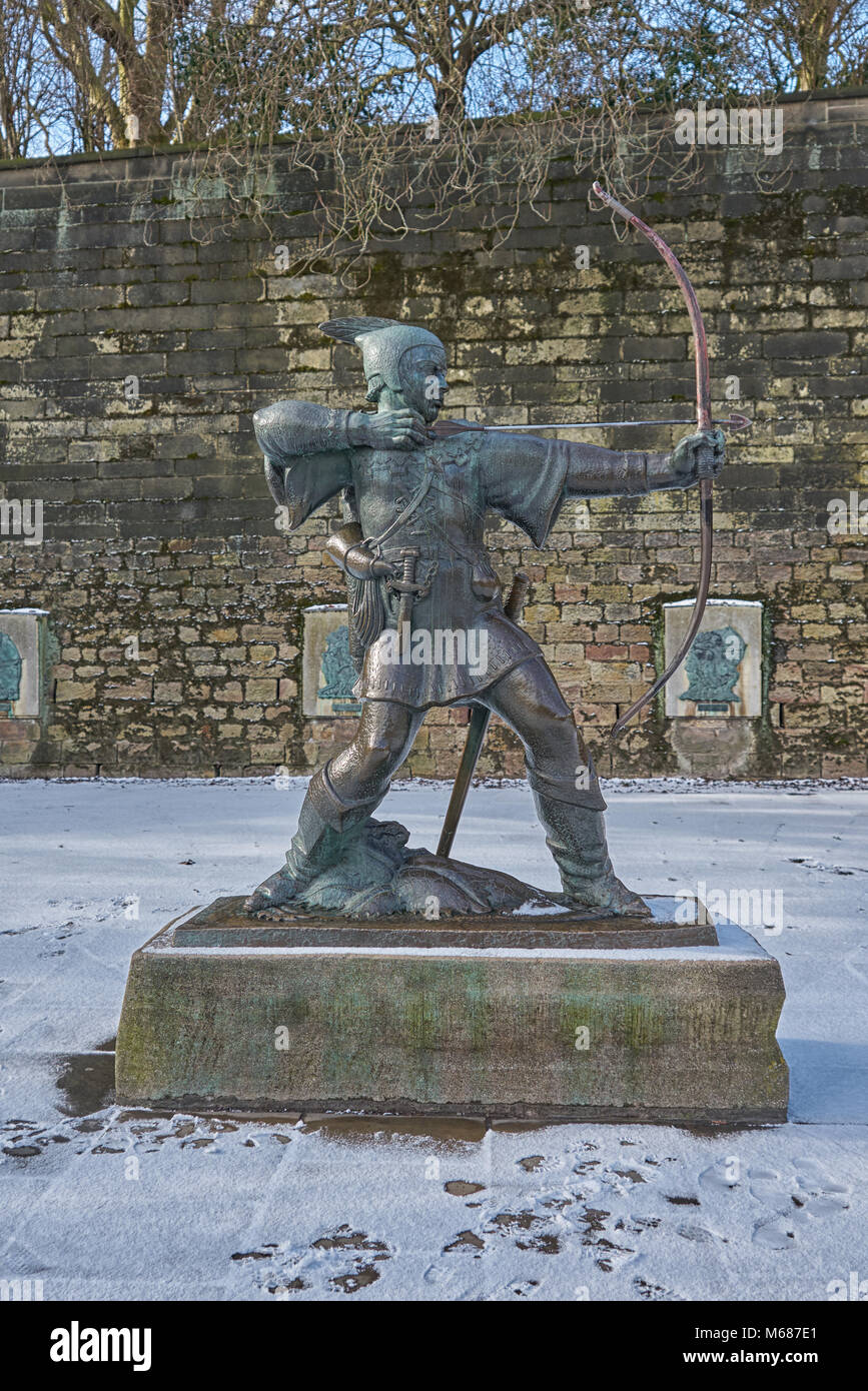 Statue de Robin des bois, Nottingham Banque D'Images