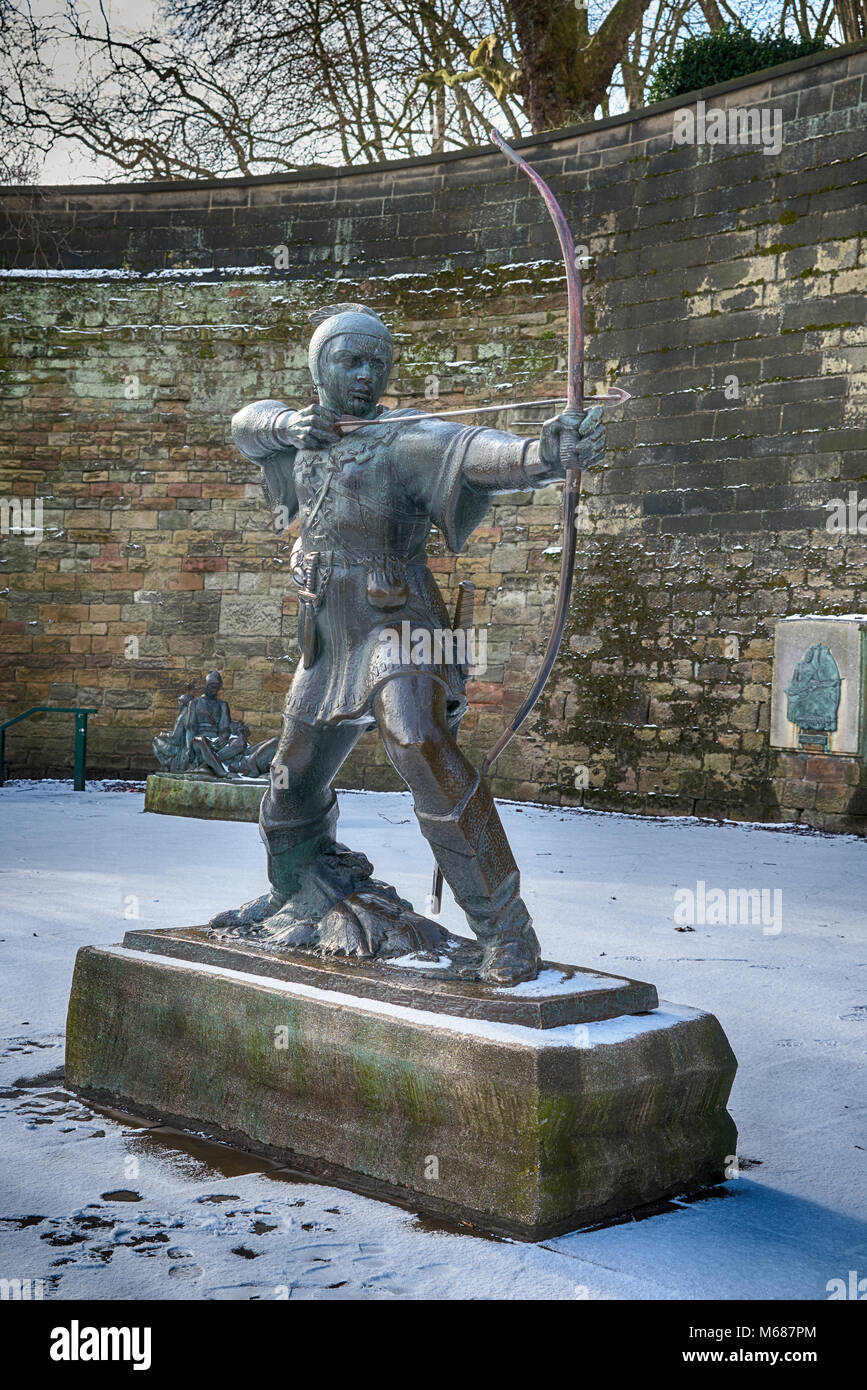 Statue de Robin des bois, Nottingham Banque D'Images