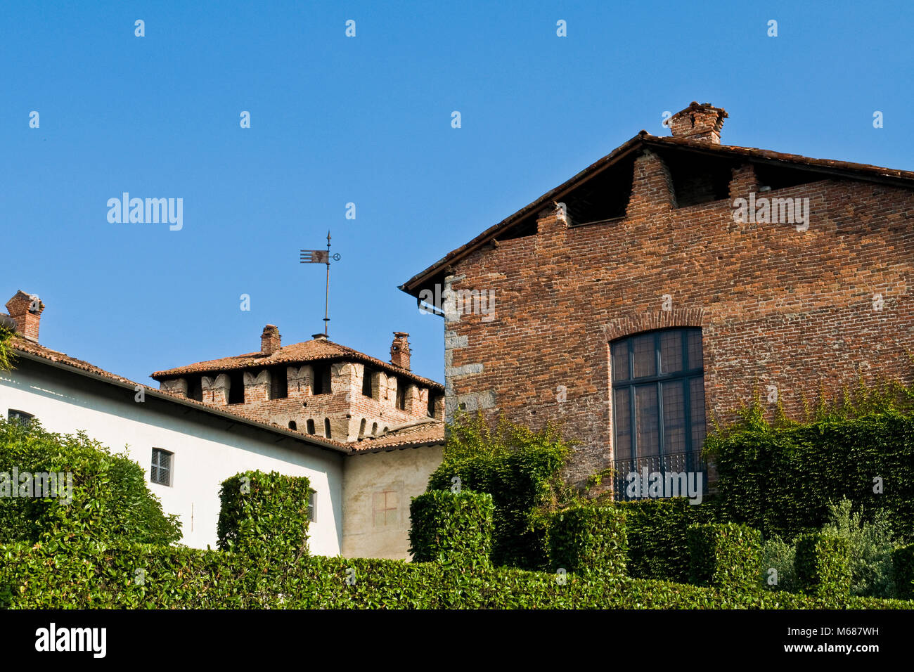 Château Visconti San Vito, Somma Lombardo, province de Varèse, Lombardie, Italie Banque D'Images