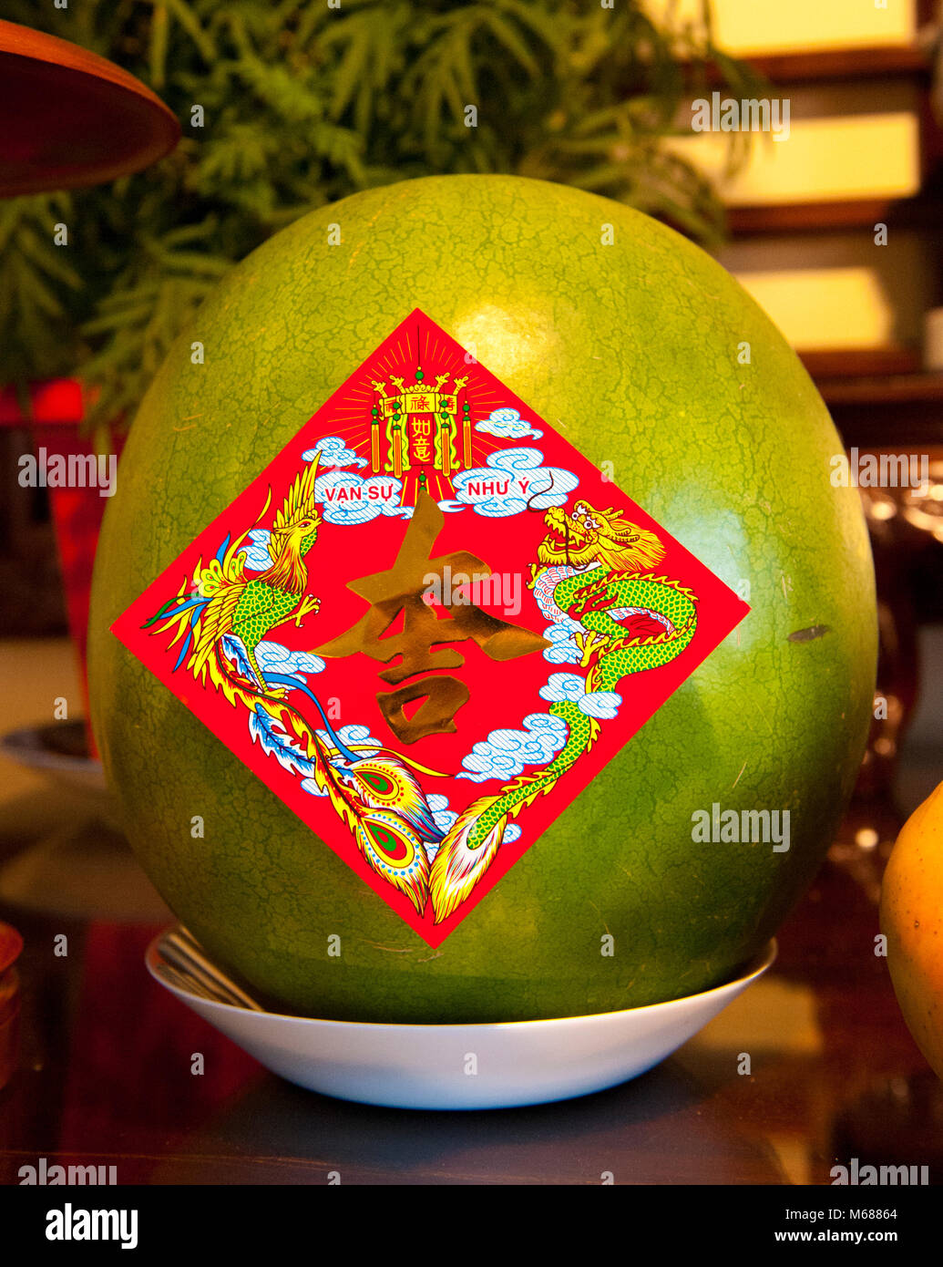 Melon d'épargne le sanctuaire bouddhiste. Van Su Nhu Y. peut tous vos souhaits. Nouvel An lunaire 2018 tiens. Huyen Quang Temple. Bankstown. AUSTRALI Banque D'Images