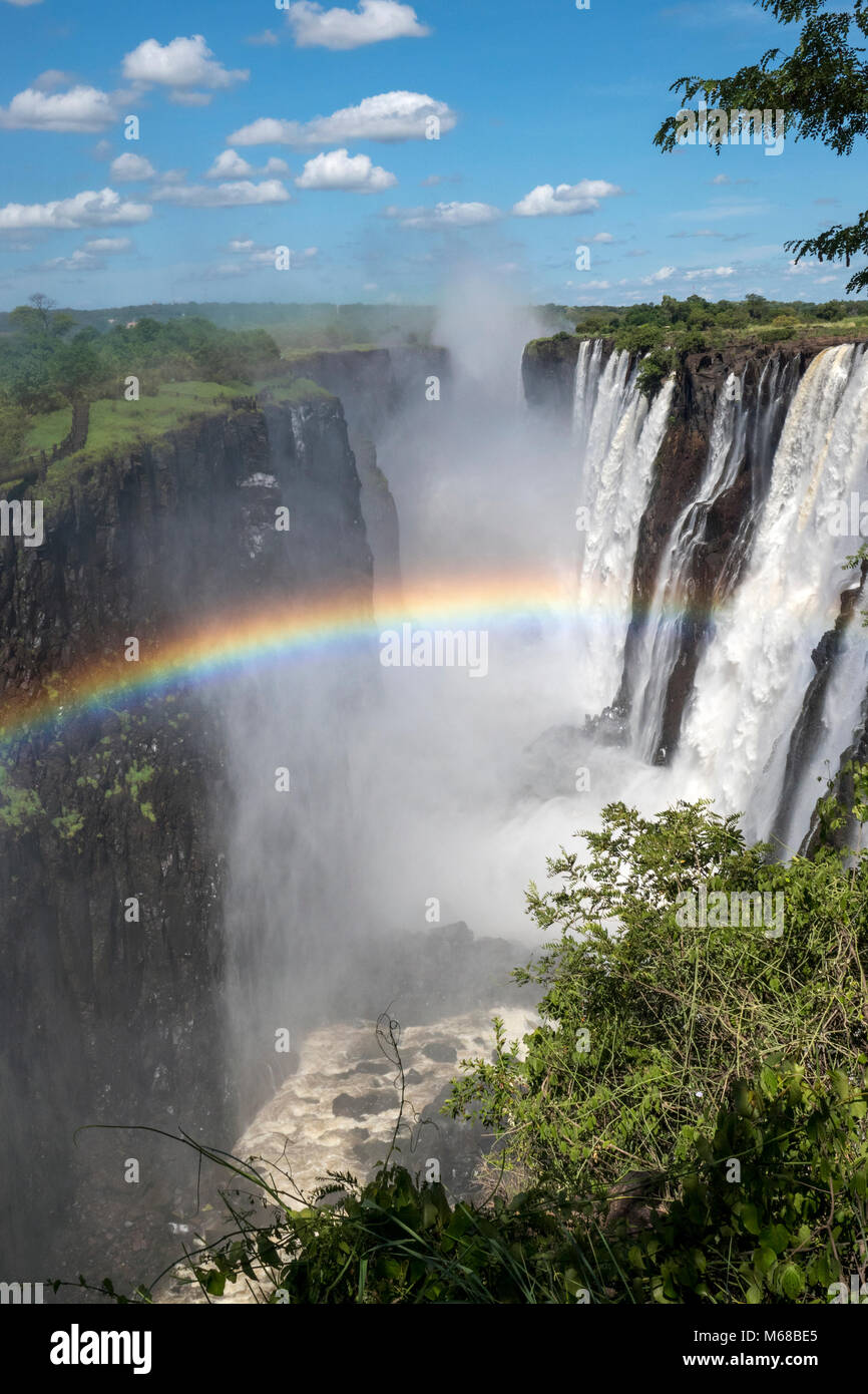 Victoria Falls - vue grand angle Banque D'Images
