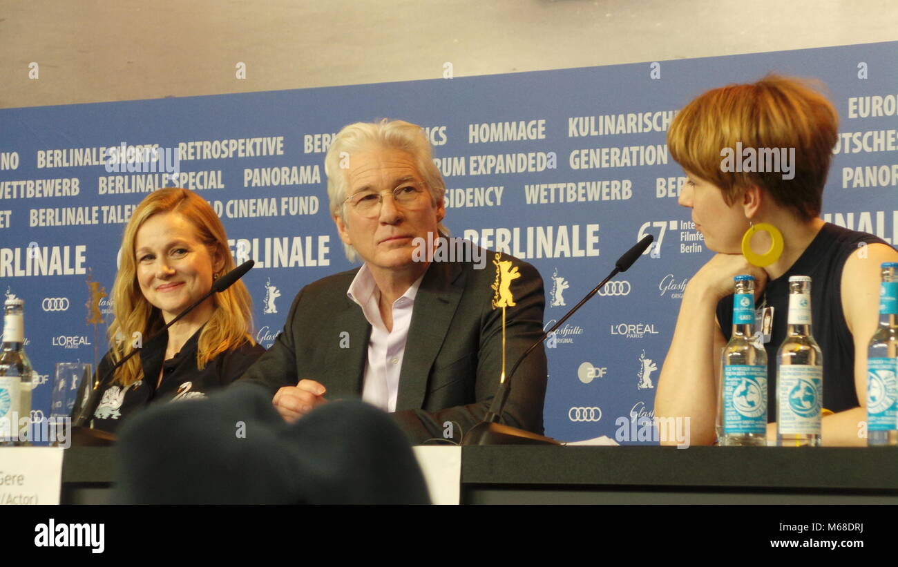 67e Festival International du Film de Berlin (Berlinale) - 'Le Dîner' - Conférence de presse : Laura Linney, Richard Gere Où : Berlin, Allemagne lor Banque D'Images