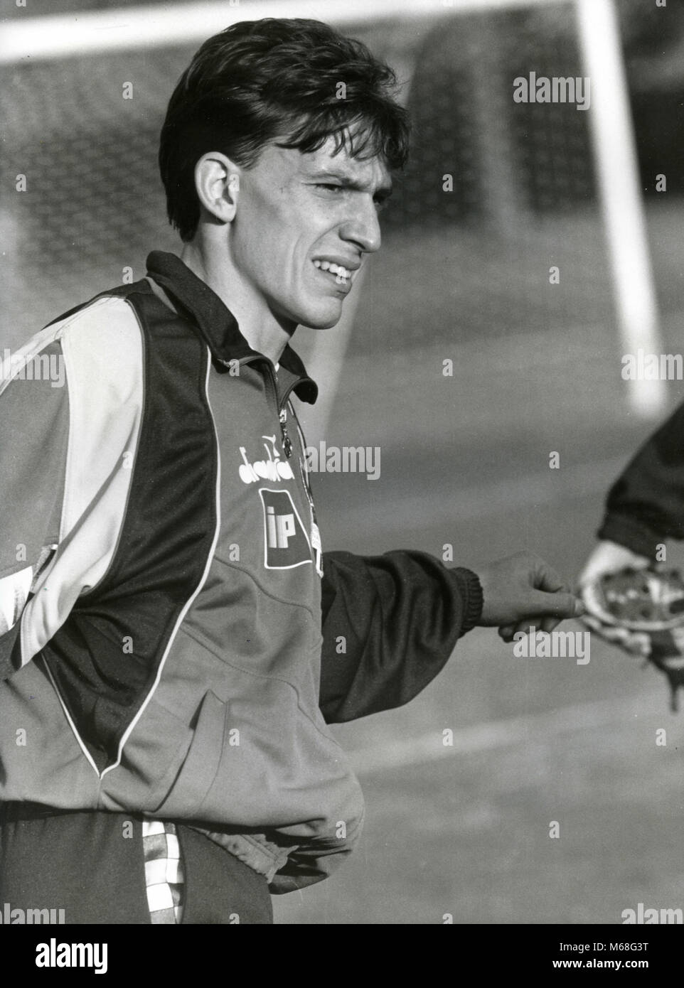 Un joueur de football italien Stefano Eranio, 1990 Banque D'Images