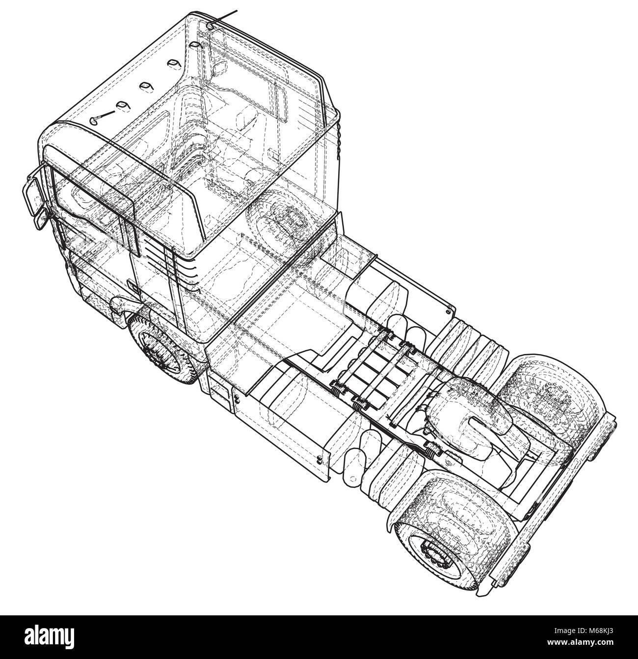 L'industrie du transport maritime, de logistique et de transport transport de marchandises fret entreprise industrielle concept commercial de fil de fer. Illustration de création 3d. Illustration de Vecteur