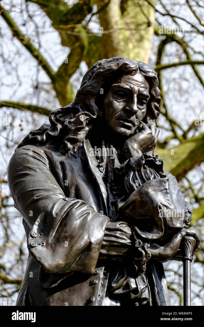 Statue de la figure controversée Edward Colston, marchand, négociant andslave bienfaiteur. Le centre-ville de Bristol England UK Banque D'Images