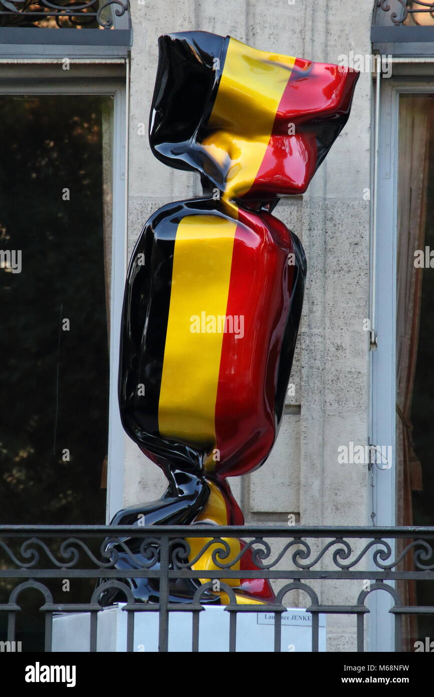 Bonbons allemand d'art dans le centre-ville de Paris, France. Banque D'Images