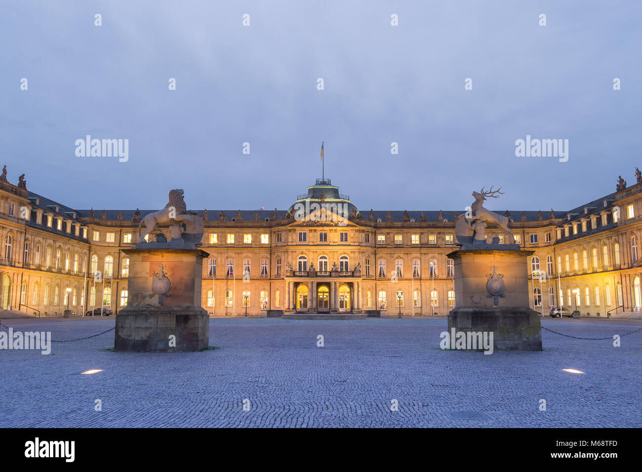 Neues Schloss Stuttgart, Allemagne Banque D'Images
