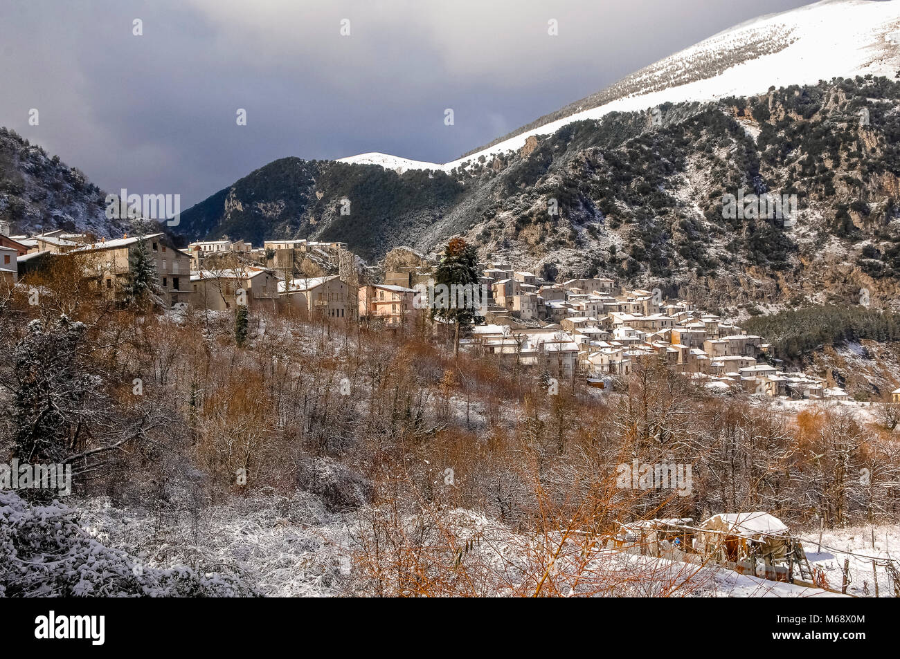 Italie Basilicate Lucan - Parc National des Apennins Castelsaraceno Banque D'Images
