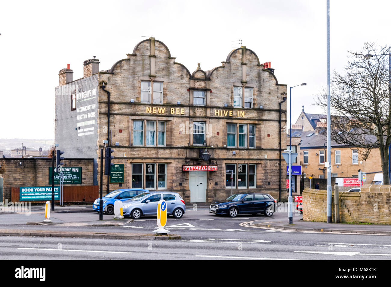 La nouvelle ruche Inn, un pub bien connu, célèbre pour ses gaz d'éclairage, Bradford, West Yorkshire Banque D'Images