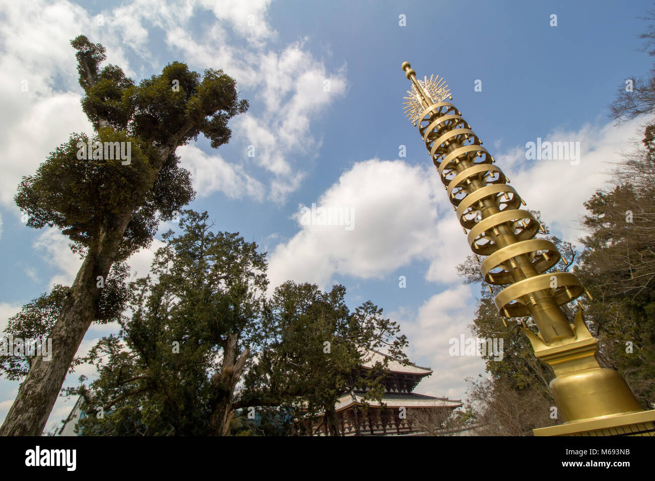 Tōdai-ji est un temple bouddhiste qui a été une fois que l'un des sept puissants grands temples, situé dans la ville de Nara, au Japon. Banque D'Images
