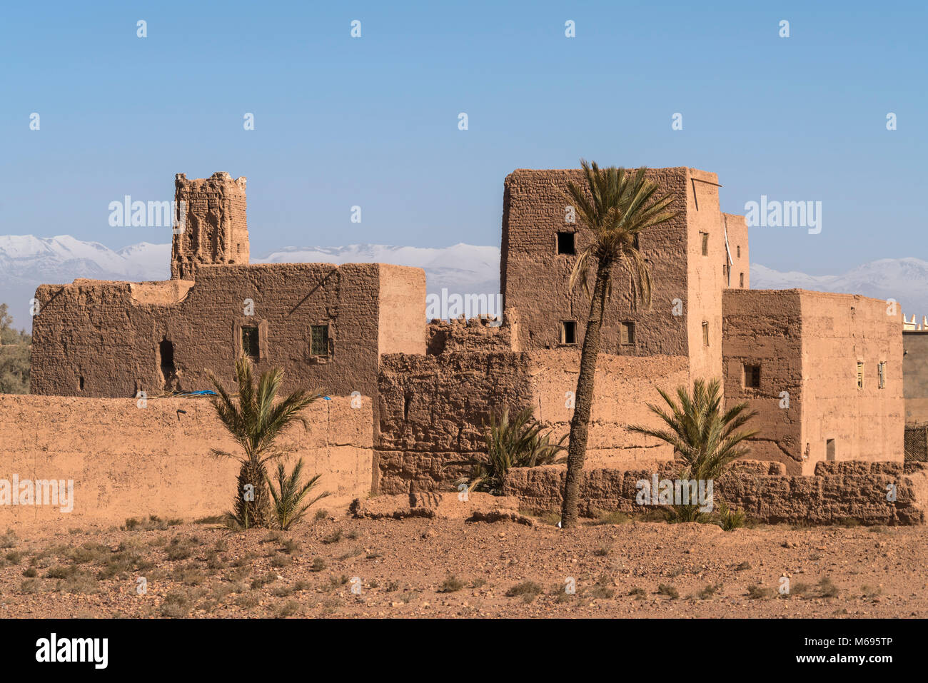 Kasbah à Skoura, Ouarzazate Oase der, Königreich Marokko, Afrika | Kasbah à Skoura, Ouarzazate oasis, Royaume du Maroc, l'Afrique Banque D'Images