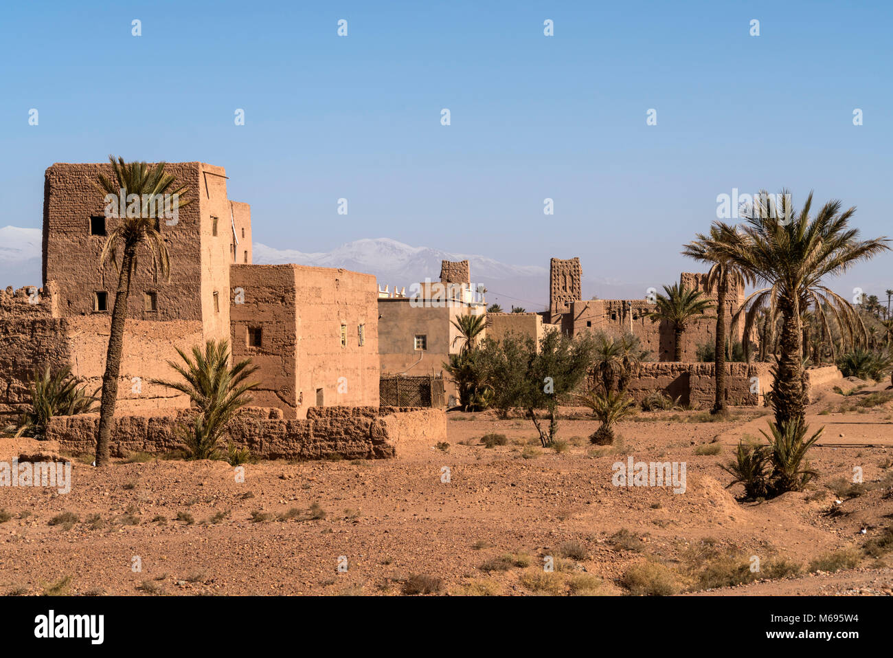 Kasbah à Skoura, Ouarzazate Oase der, Königreich Marokko, Afrika | Kasbah à Skoura, Ouarzazate oasis, Royaume du Maroc, l'Afrique Banque D'Images