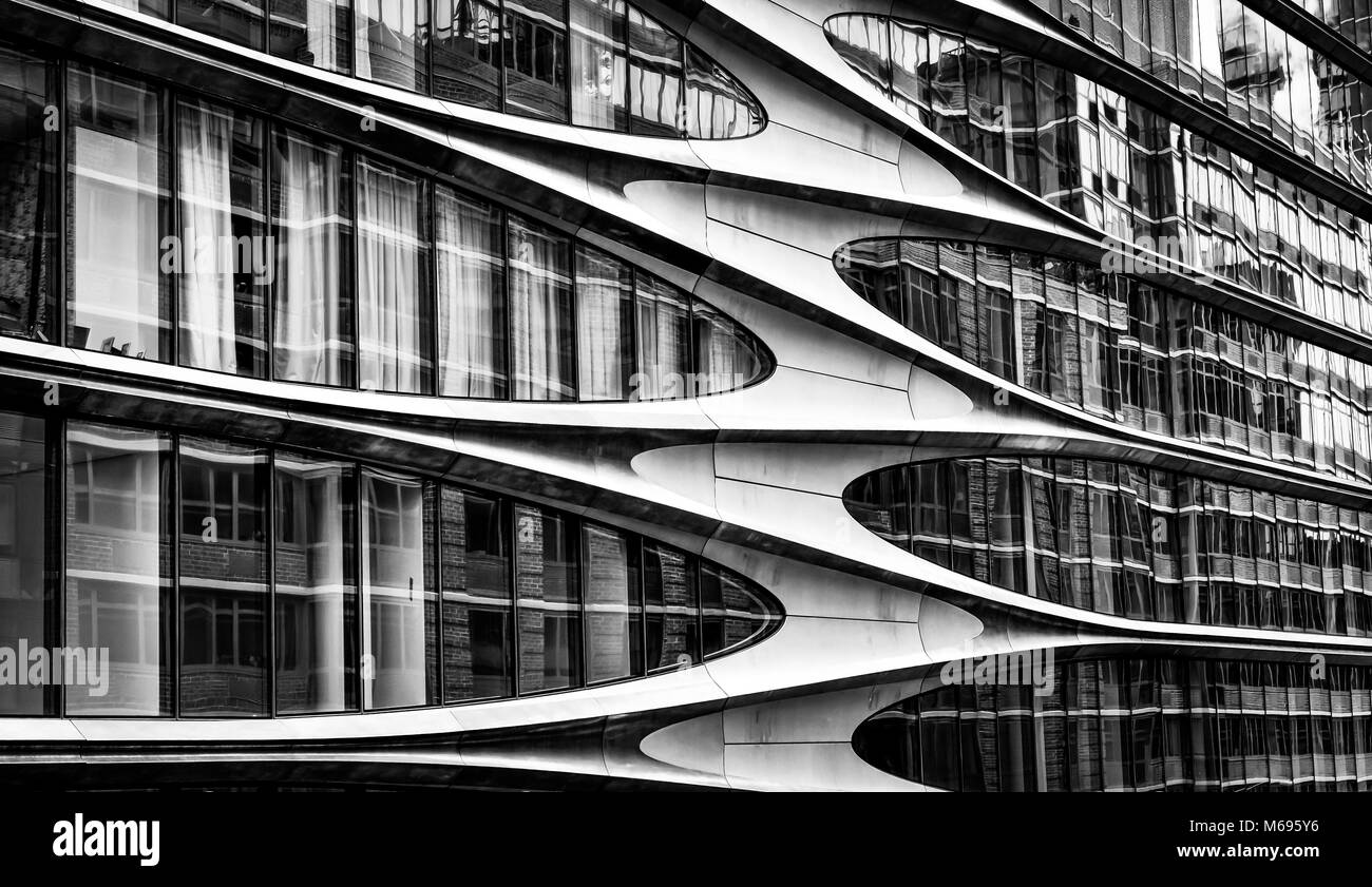New York City, New York, États-Unis, janvier 2018, la construction par l'architecte Zaha Hadid situé par la ligne haute à Manhattan Banque D'Images