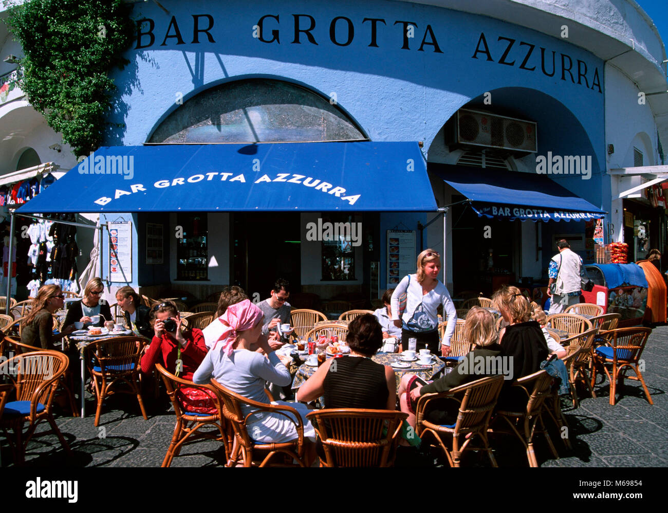 Bar Grotta Azzurra dans la Marina Grande, l'île de Capri, Italie, Europe Banque D'Images