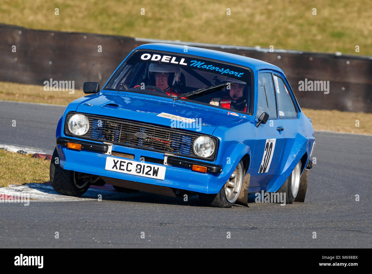 Kevin Boyle et Jamie Vaughan dans le 2 litres à la Ford Escort 2018 Actus Rallye Stade Snetterton, Norfolk, Royaume-Uni. Banque D'Images