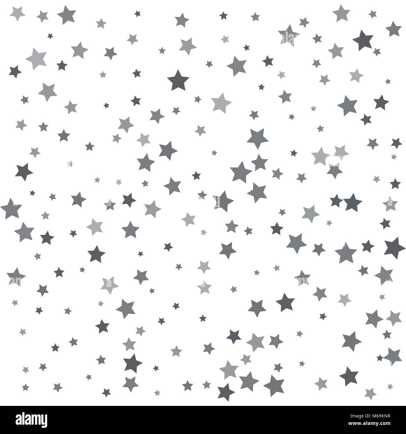 Star Tomber Imprimer Argent Blanc Fond étoilé Motif De