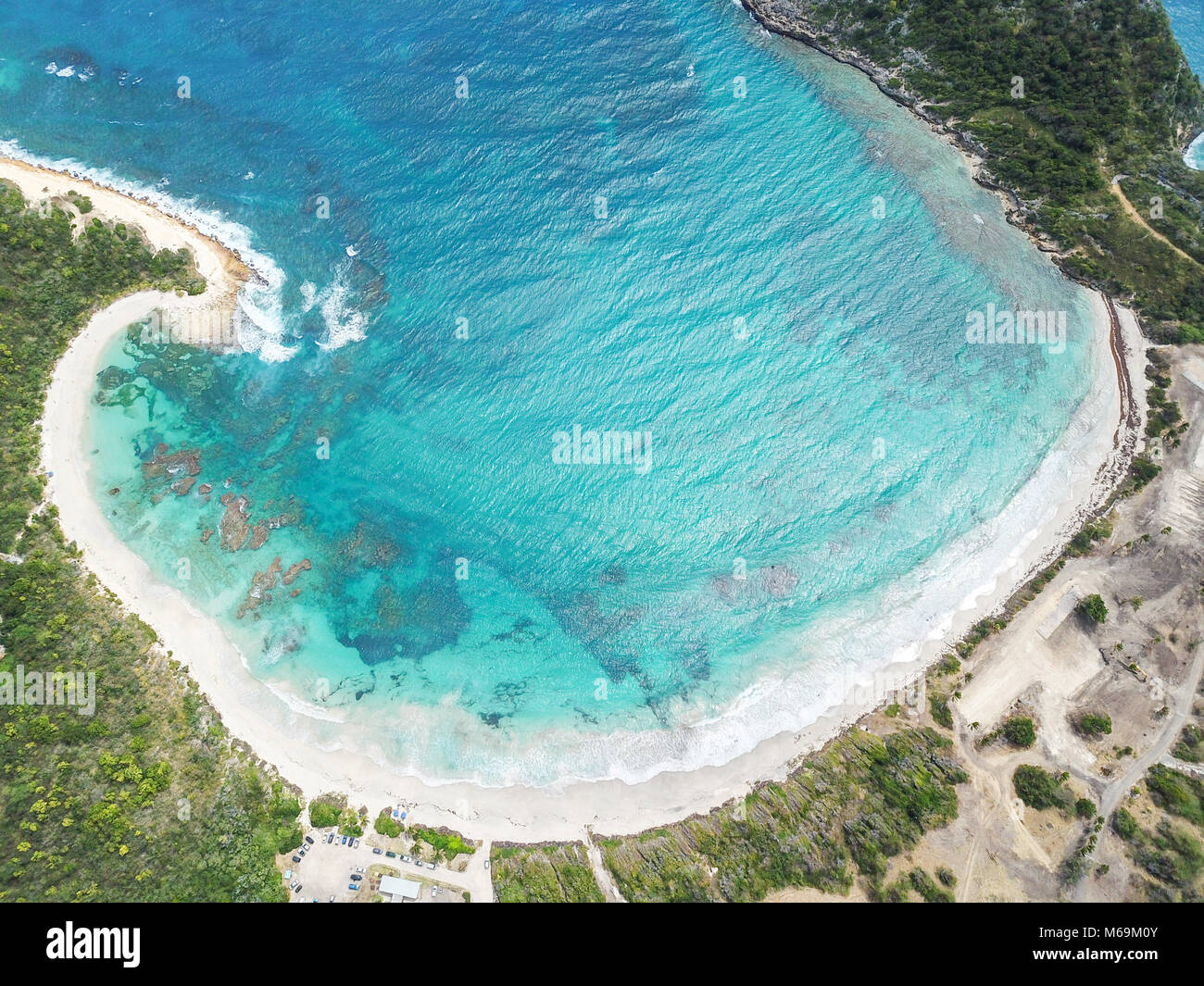 Half Moon Bay Beach, Antigua Banque D'Images