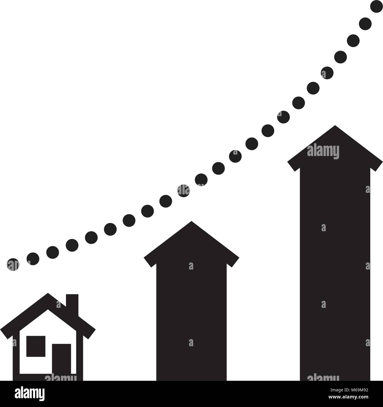 Projection de croissance d'accueil Illustration de Vecteur
