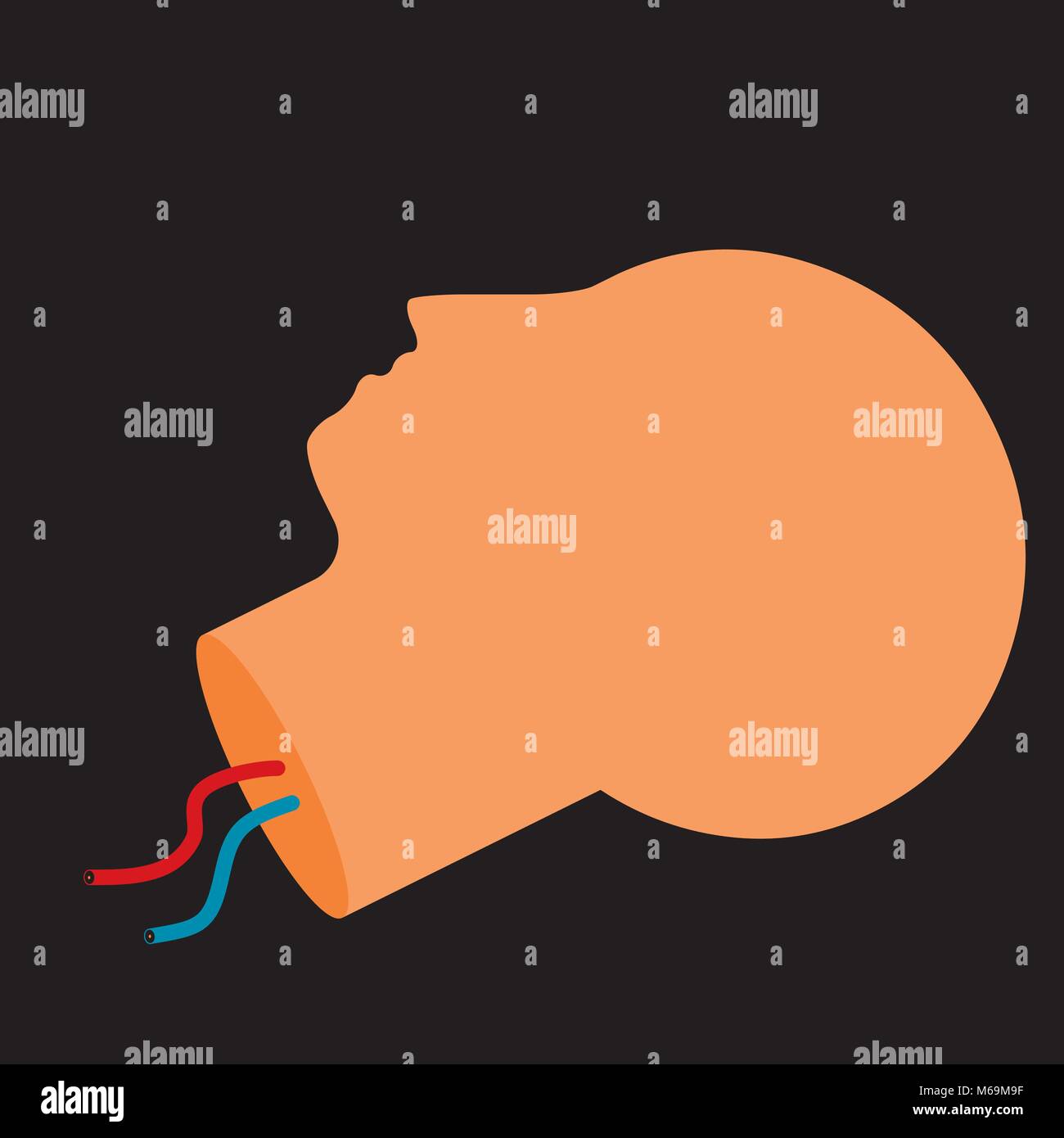 L'esprit lâche : tête détachée Illustration de Vecteur