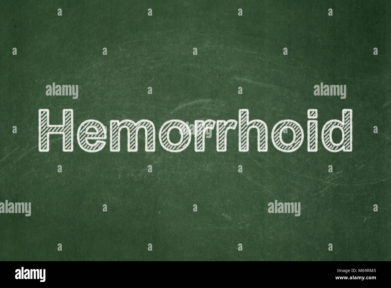 Concept de santé : hémorroïde sur arrière-plan du tableau Banque D'Images