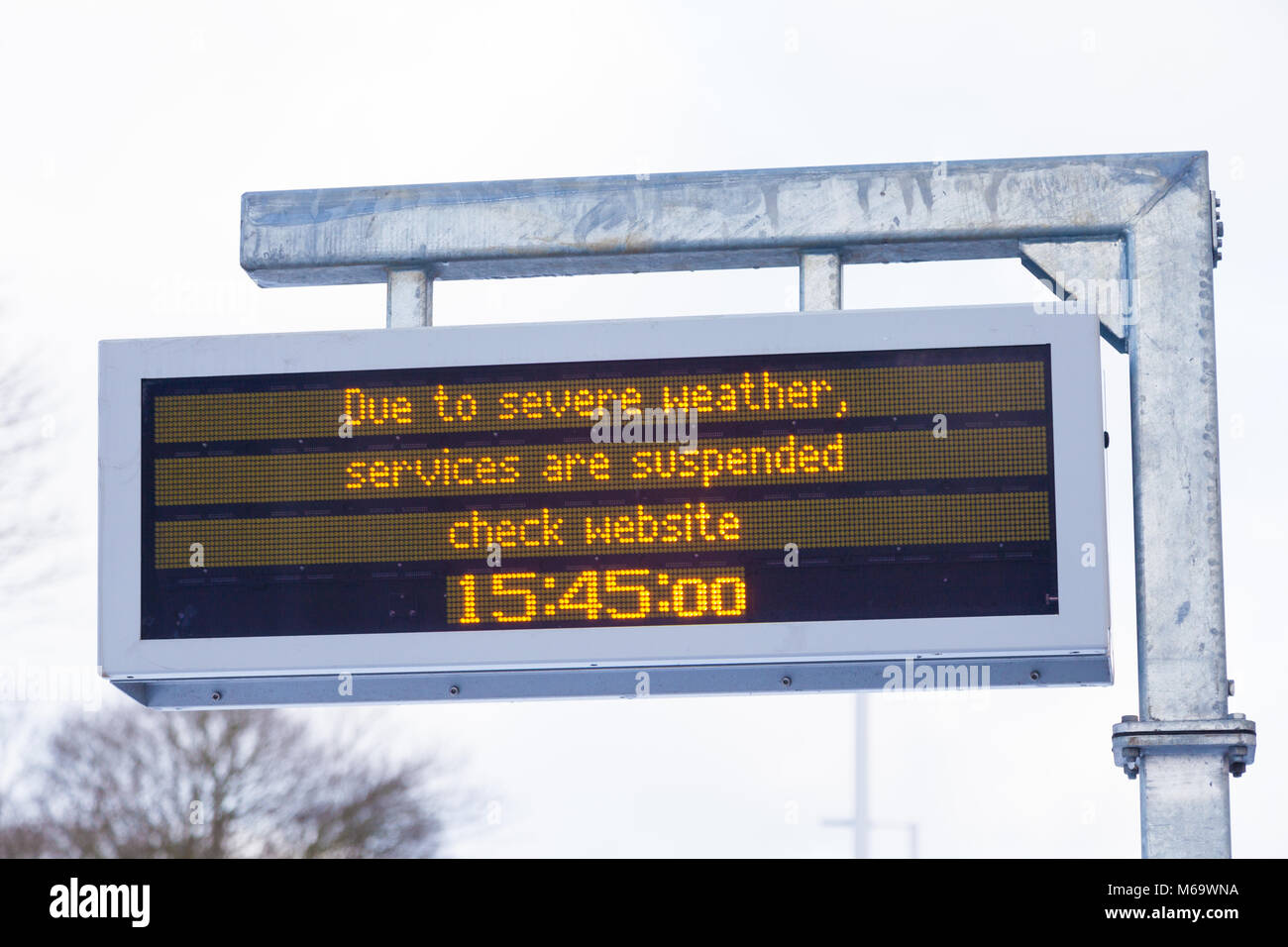 Dalgety Bay,Fife, en Écosse. 01 mars 2018. Tous les services ferroviaires dans le Fife Ecosse annulé en raison de conditions météorologiques défavorables (neige bête de l'Est) © Richard Newton / Alamy Live News Banque D'Images