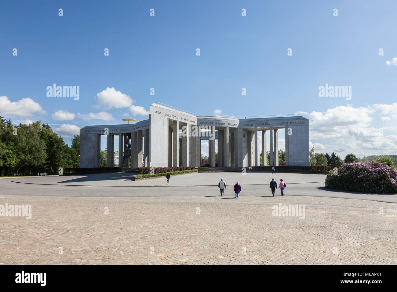Mardasson Bastogne Mémorial américain WW2 Banque D'Images