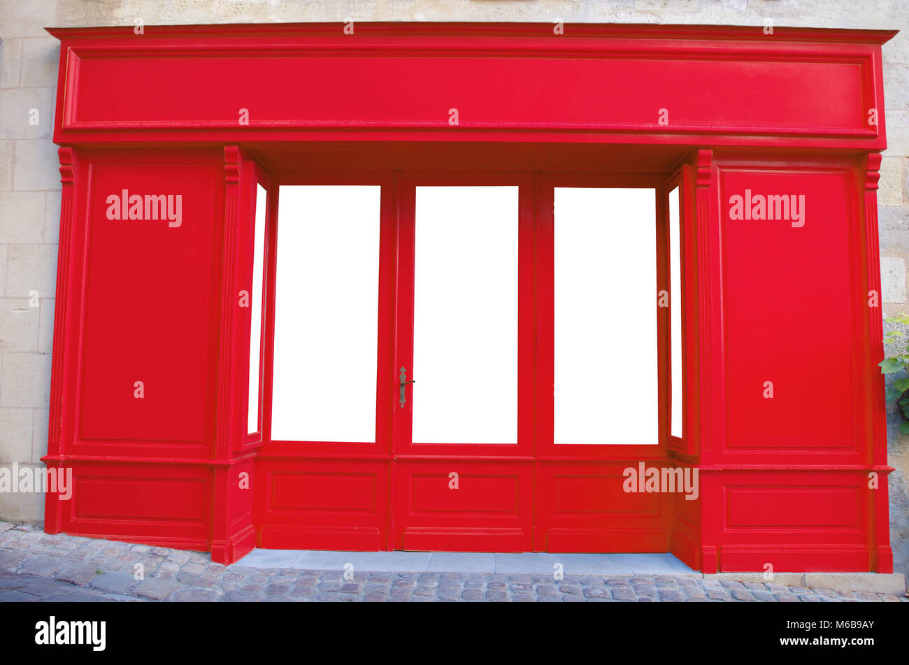 Vitrine, boutique, façade, store front générique vierge Banque D'Images