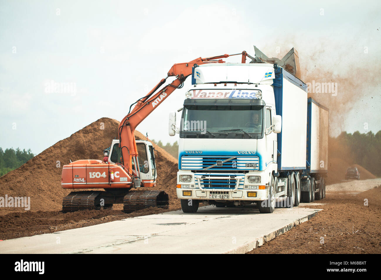 Extraction de tourbe Banque D'Images