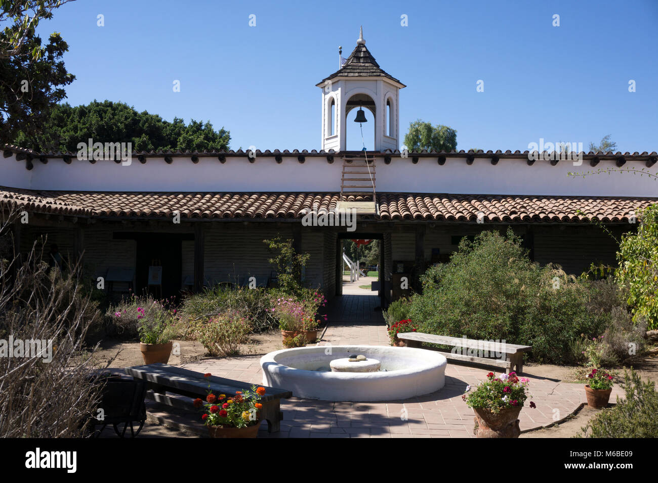 San Diego Old Town zone historique avec de vieux bâtiments de style traditionnel mexicain et magasins Banque D'Images