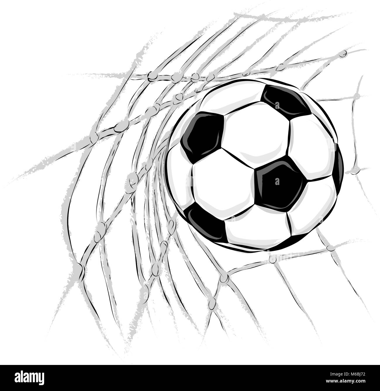 Ballon de soccer but Illustration de Vecteur