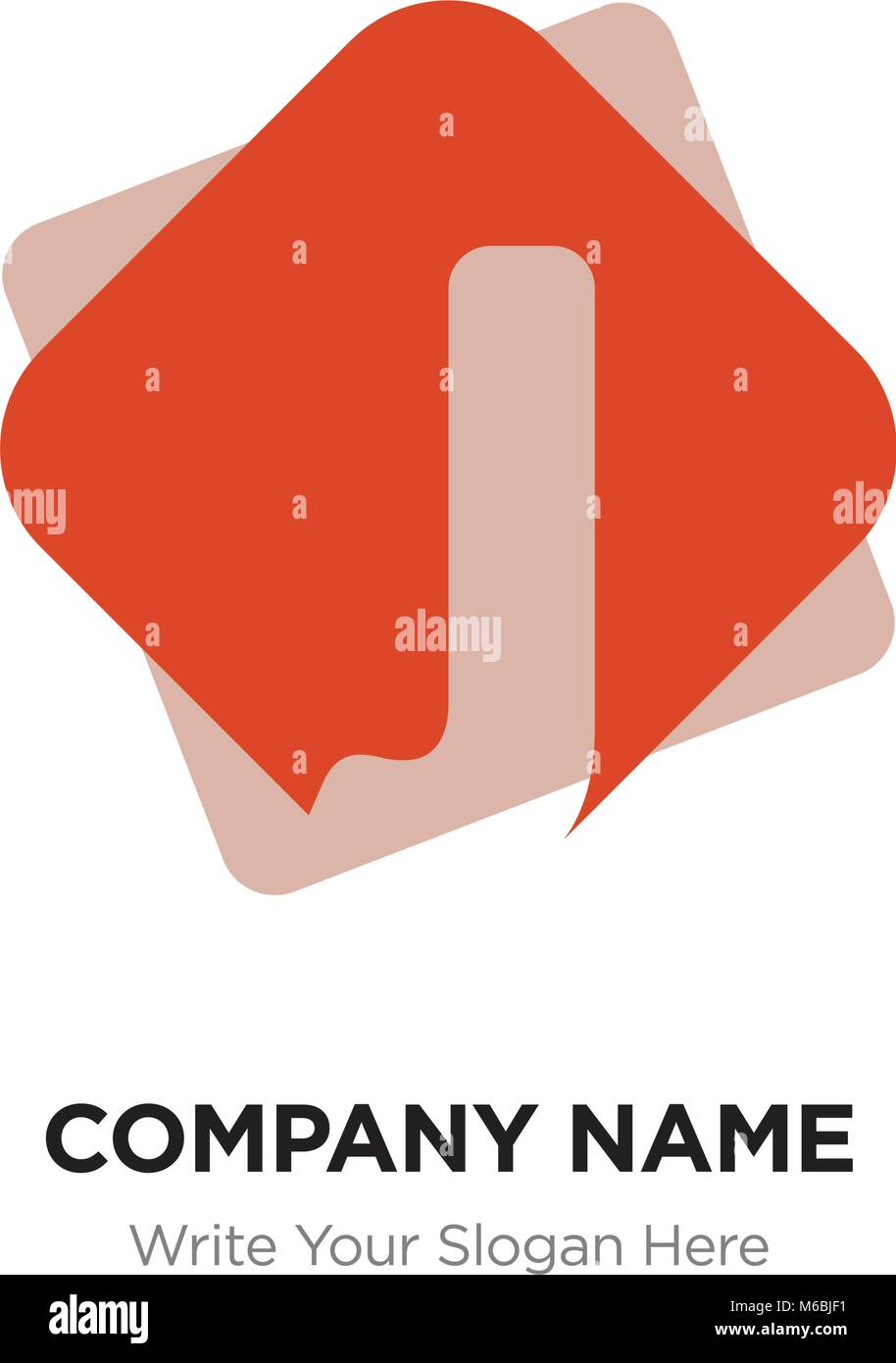 Résumé lettre J logo design modèle. Icône vecteur rose sur fond rouge. Illustration de Vecteur