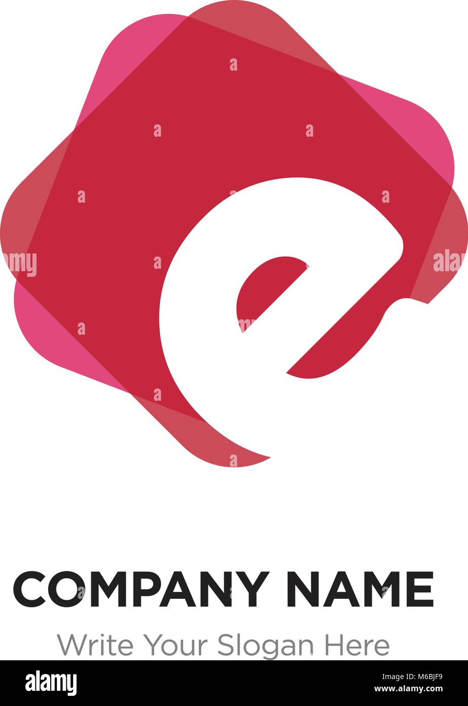 Résumé lettre e logo design modèle. blanc sur fond rouge. Illustration de Vecteur